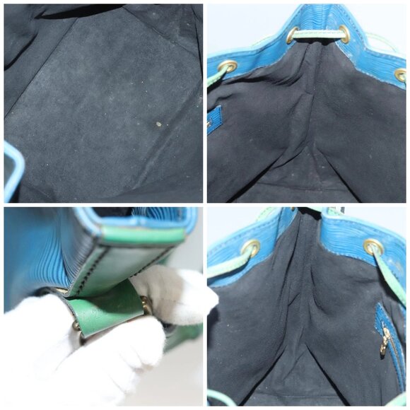 LOUIS VUITTON Epi Noe Shoulder Bag Bicolor Green Blue M44044 LV Auth 128621 - Picture 15 of 16